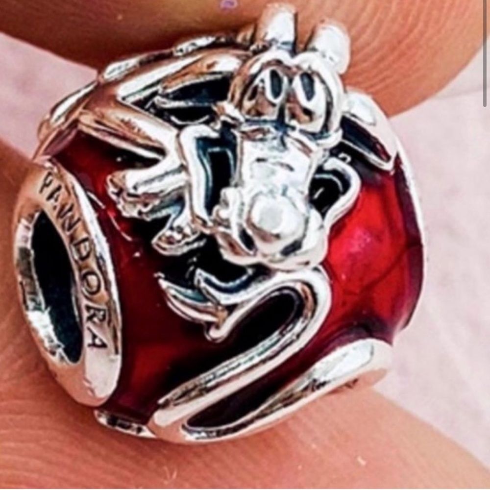 NWOT Pandora x Disney Mulan Mushu Silver Charm 798632C01 - Picture 7 of 15